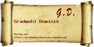 Gradwohl Dominik névjegykártya